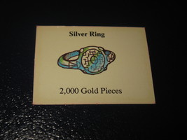 1980 TSR D&D: Dungeon Board Game Piece: Treasure 4th Level Card- Silver Ring - $1.00