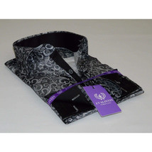 Men Shirt J.Valintin Turkey-Usa 100% Egyption Cotton Axxess Style 7164-10 gray image 6