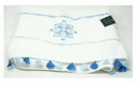 Avanti Portico 100% Cotton Flower Towel with Tassels - White T410766 - £11.76 GBP