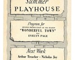 Norwich Summer Playhouse Program 1955 Wonderful Town Norwich Connecticut - $9.90