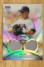 2010 Bowman Sterling USA Baseball Relic Refractor USAR-3 Nicky Delmonico... - $9.89