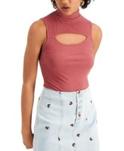 MSRP $24 Self Esteem Juniors&#39; Mock-Neck Cutout Bodysuit Pink Size Medium - $11.88