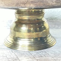 Vintage brass Metal Footed Pedestal Bowl Plate 4.5 inch tall 9 Inch Wide - $44.09