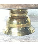Vintage brass Metal Footed Pedestal Bowl Plate 4.5 inch tall 9 Inch Wide - £35.02 GBP