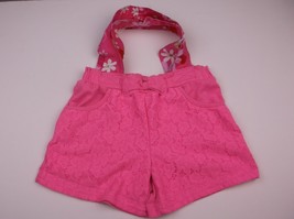 HANDMADE UPCYCLED KIDS PURSE PINK FLORAL MESH SHORTS 3 CMPT 15X9.5 ONE O... - $3.99