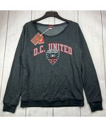DC United MLS Large Mitchell &amp; Ness Pullover Sweatshirt Gray New Women - $54.28 CAD