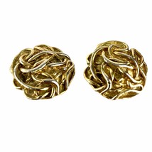 VTG Pair Gold Tone Shoe Clips Unique Design Texture Added Extra NYC  - £13.66 GBP