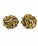 VTG Pair Gold Tone Shoe Clips Unique Design Texture Added Extra NYC  - £13.45 GBP