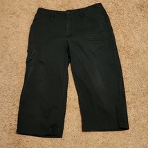 Chico&#39;s size 1 women cargo black shorts - £11.67 GBP