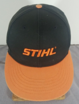 Stihl Chainsaw Orange And Black Snapback Ball Cap Hat (A8) - $27.72