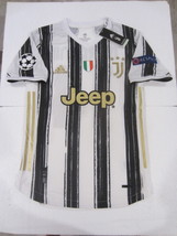 Cristiano Ronaldo Juventus FC UCL Match Slim White Away Soccer Jersey 2020-2021 - £86.91 GBP