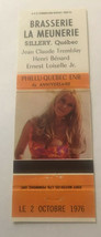 Vintage Matchbook Cover Matchcover Girlie Girly Brasserie La Meunerie Qu... - $2.85