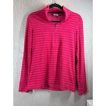 Columbia 1/2 Zip Fleece Pullover Sweatshirt Jacket Striped Women&#39;s Size ... - $27.96 CAD
