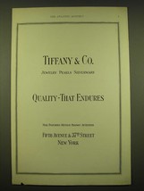 1924 Tiffany & Co. Ad - Jewelry Pearls Silverware Quality - That Endures - $18.49
