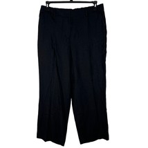 Talbots Black Linen Curvy Fit Pants Women&#39;s Size 10 High Waist Wide Leg - $25.00