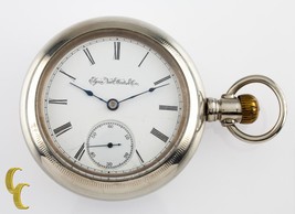 Silveroid Elgin Antique Open Face Pocket Watch Grade 96 Size 18 7 Jewel - $233.89