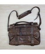 Frye Top Handle Dark Brown Leather Bag Messenger Briefcase Cognac - €257,82 EUR