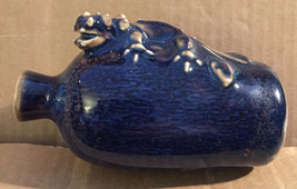 Antique Early 1700s Chinese Cobalt Blue Porcelain Ceramic Moriage Slip Work Art  - £222.96 GBP