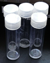 You Pick 5 BCW Penny,Nickel,Dime,Quarter,Half Dollar Round Plastic Coin Tubes - $7.95