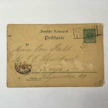  Vintage Germany Deutsche Postcard ✉️ Posted 1893 5 Pfennig Reichpost Stamp - £7.82 GBP
