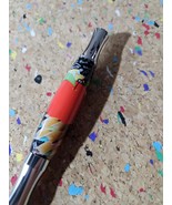 Teacher Celebration Pen Adorned with a Red Apple Label Cast and a Sleek Chrome V - $44.99
