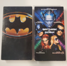 Vintage Batman VHS (2 Movie Bundle) Batman 1989, Batman &amp; Robin 1997 UNTESTED - £4.05 GBP