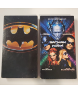 Vintage Batman VHS (2 Movie Bundle) Batman 1989, Batman &amp; Robin 1997 UNT... - £4.06 GBP