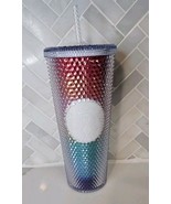 Starbucks Rainbow Studded Venti 24 oz Cold Cup Tumbler Summer 2020 Pride... - $25.69