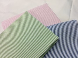 SEERSUCKER NAPKINS- Set of 4- 12x12&quot;, Choose color, Navy, lime, pink, light blue - £15.98 GBP