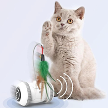 Interactive Feather Fun: Robotic Cat Toy With Interchangeable Heads - £32.72 GBP