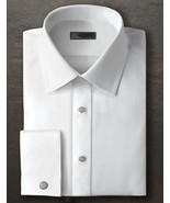 Ike Behar 100% Cotton Twill Regular Collar No Pleat Tuxedo Shirt w/ Fren... - £71.22 GBP