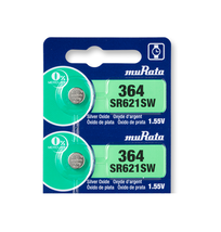 Murata 364 (SR621SW) Silver Oxide Watch Battery (2 Count) - Replaces Son... - $3.91