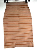 Karen Millen Womens Stripe Knit Skirt Pencil Brown 1 - £54.49 GBP