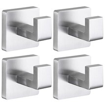 Towel Hooks For Bathrooms Robe Hook Coat Hook 4 Pack Brushed Nickel Stainless St - £29.80 GBP