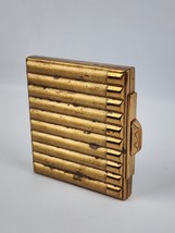 Vintage Kotler &amp; Kopit Ladies Gold Tone Powder Compact K&amp;K Ribbed case w/ mirror - £18.47 GBP