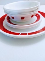 Corelle 12 pc Vitrelle Red &amp; White Set - $24.75