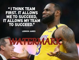 Lebron James &quot;I Think Team First. It Allows Me..&quot;Celebrity Quote Publicity Photo - £4.55 GBP+