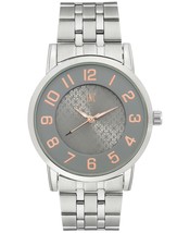 I. N.c. Internacional Concepts Hombres Tono Plata Eslabón Pulsera Reloj ... - $19.98
