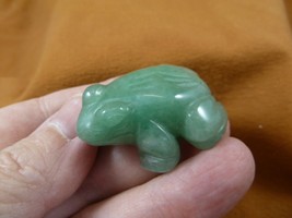 (Y-FRO-593) little Green aventurine FROG stone gemstone figurine I love ... - £14.77 GBP
