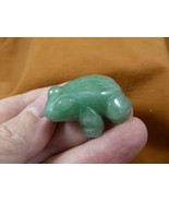 (Y-FRO-593) little Green aventurine FROG stone gemstone figurine I love ... - £14.62 GBP