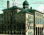 Vtg Postcard 1910s Kankakee High School Building Greetings from Kankakee IL - $3.91