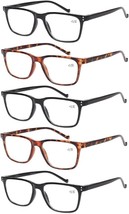 Reading Glasses 5-PACK +3.50 Retro Readers Spring Hinge Eyeglasses Men W... - £12.65 GBP