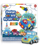 24 Colors Air Dry Clay for Kids with 6 Pull Back Toy Car, Ultra-Light an... - £21.01 GBP