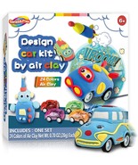 24 Colors Air Dry Clay for Kids with 6 Pull Back Toy Car, Ultra-Light an... - $26.72