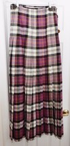 Geoffrey Highland Crafts Scottish Kilt Skirt Plaid Long Wrap Wool Hand C... - $89.00