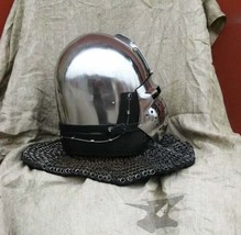 Medieval 16Gauge Steel Combat Pig Faced Bascinet Helmet Antique Armor Costume - £137.25 GBP