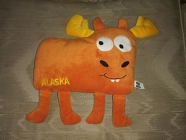 Kenai Alaska Beasties Moose Plush Pillow 12" Brown Yellow Stuffed Animal Arctic - $19.79
