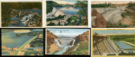 Dam Postcard Collection of 6 Norris Roosevelt Kensico Denison Devil&#39;s Den - £7.75 GBP