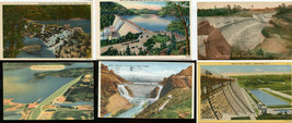 Dam Postcard Collection of 6 Norris Roosevelt Kensico Denison Devil&#39;s Den - $9.89