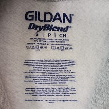 Gildan Dryblend Men's Gray Cotton Blend Drawstring Pullover Hoodie Sweatshirt S image 3